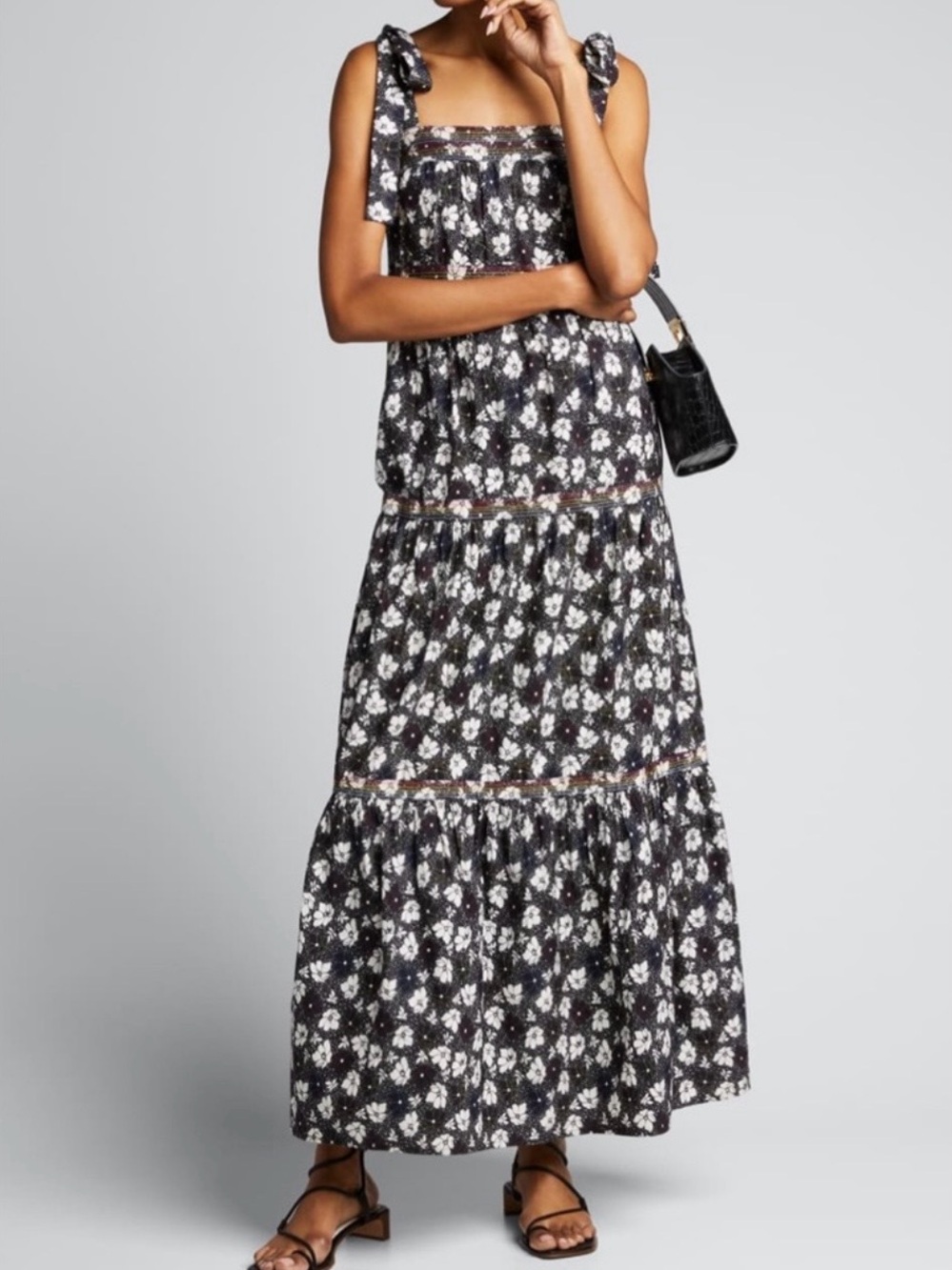 WARM Clothing Big Love Cotton Floral Maxi Dress Size 6 8 M Medium $450